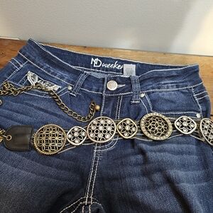 Belt - Chico’s Mixed Metal Medallion Chain Western Boho Adjustable Statement
